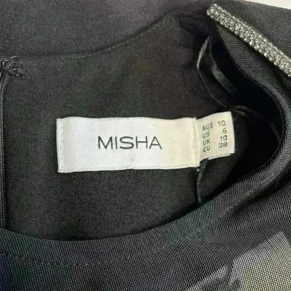 The Misha Hestia Mini Dress in Black Size Medium - Picture 9 of 16